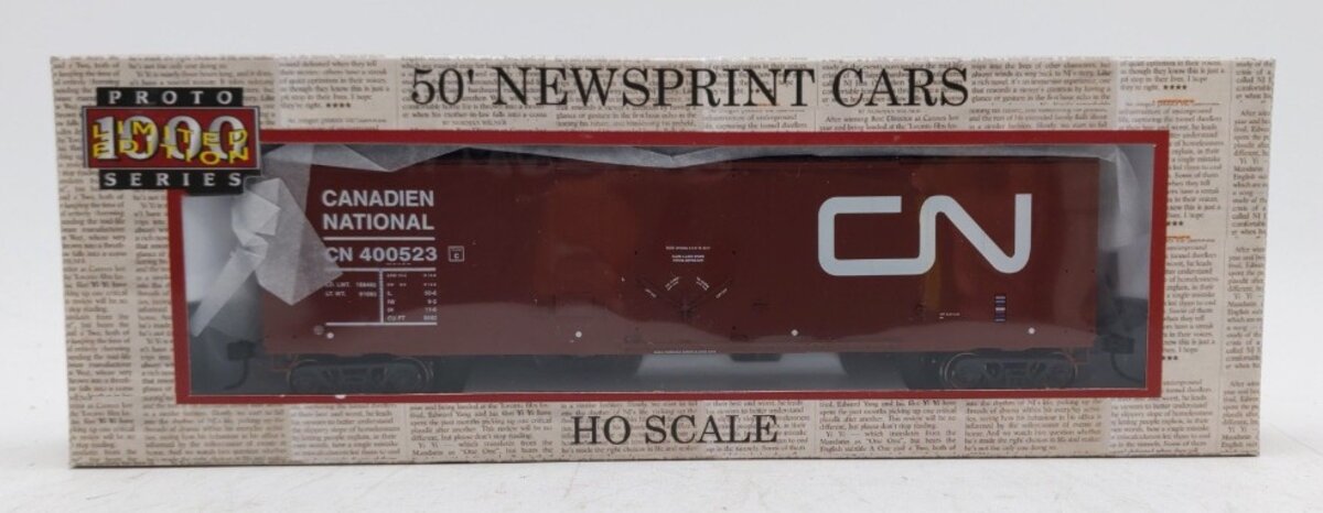 Proto 1000 300509 HO Scale Canadian National 50' Newsprint Boxcar #400523 LN/Box