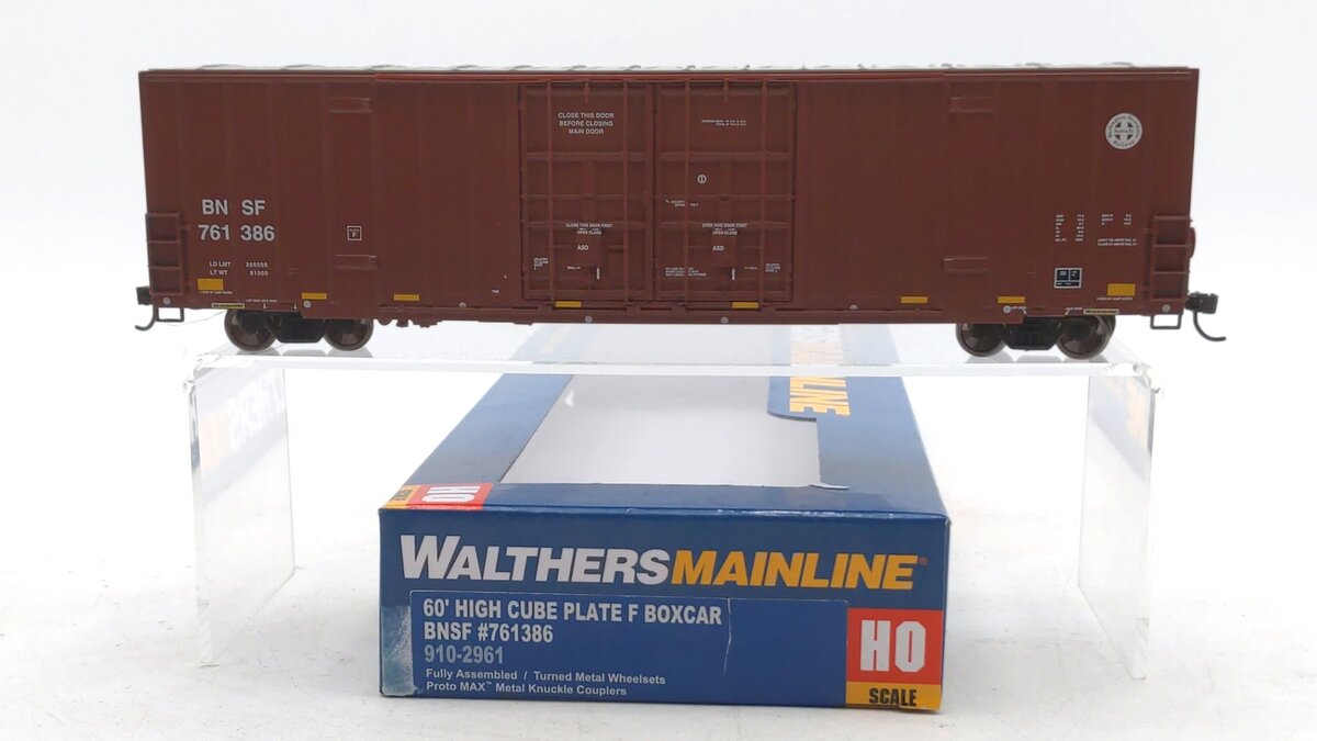 Walthers 910-2961 HO Burlington Northern Santa Fe 60'' Hi-Cube Boxcar #761386