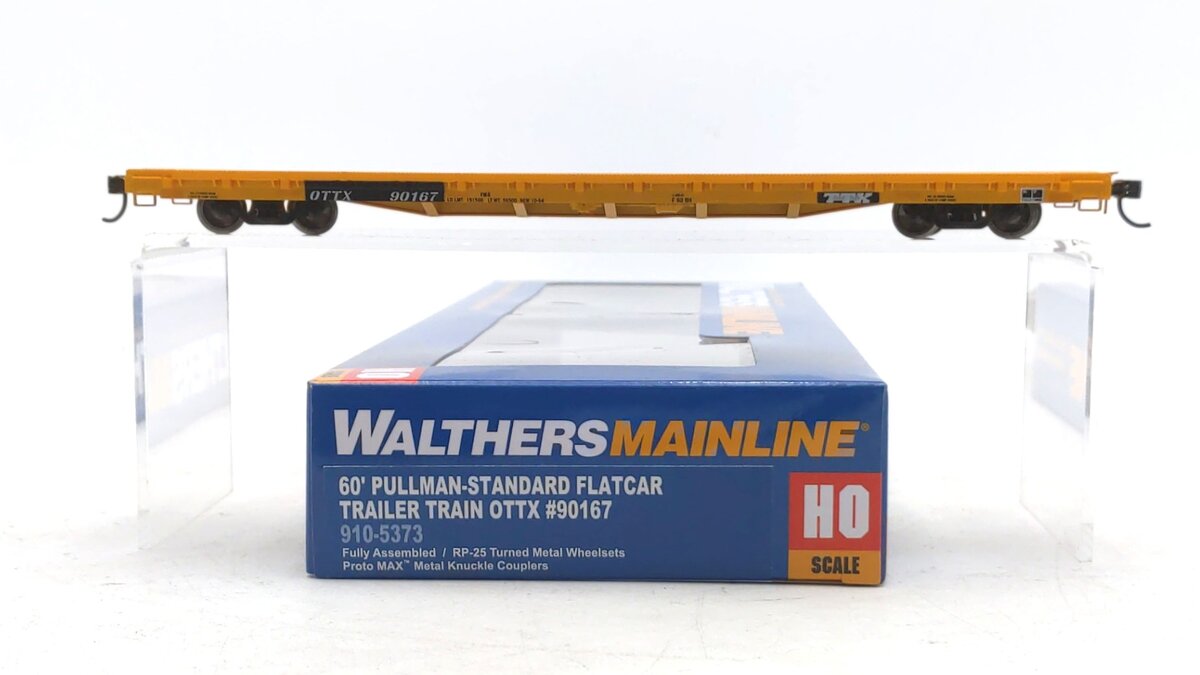 Walthers 910-5373 HO TTX OTTX RTR 60' Pullman-Standard Flatcar #90167