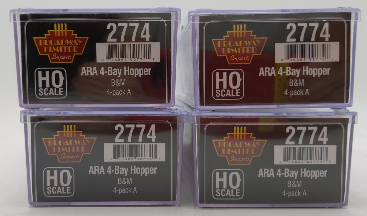 Broadway Limited 2774 HO B&M ARA 70-Ton 4-Bay Hopper w/Load Set A (Pack of 4)