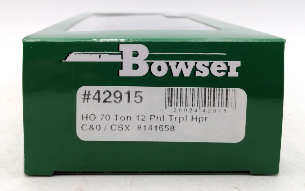 Bowser 42915 HO CSX C&O 70-Ton 12-Panel 3-Bay Hopper Ready to Run #141658