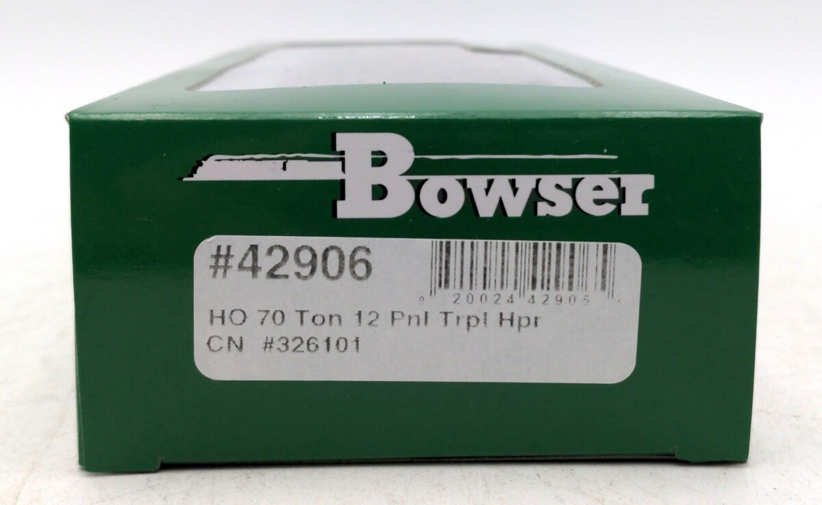 Bowser 42906 HO Canadian National 70-Ton 12-Panel 3-Bay Hopper RTR #326101 MT/Box