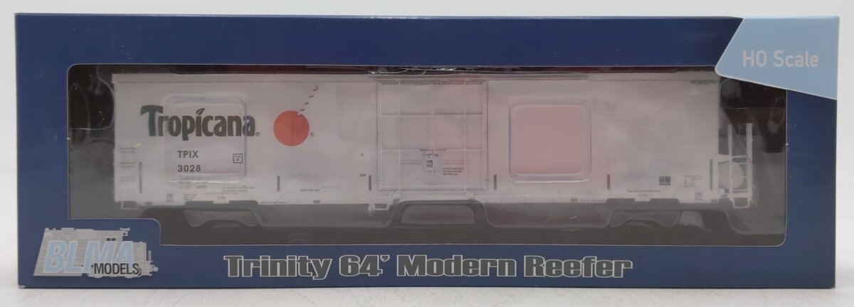 BLMA Models 52727 HO Scale Tropicana 64' Reefer Car #3028