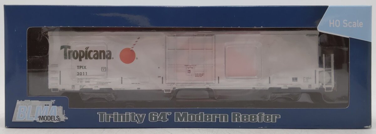 BLMA Models 52725 HO Scale Tropicana 64' Reefer Car #3011