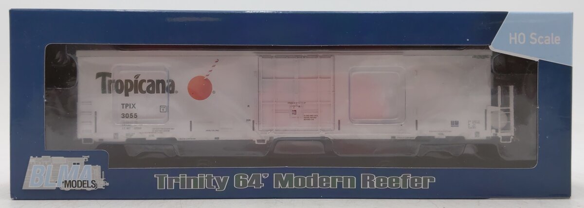 BLMA Models 52728 HO Scale Tropicana 64' Reefer Car #3055