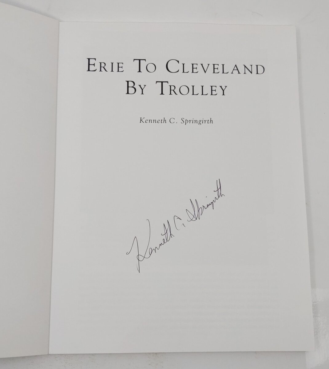 Erie to Conneaut by trolley Paperback Book By Kenneth C. Springirth EX