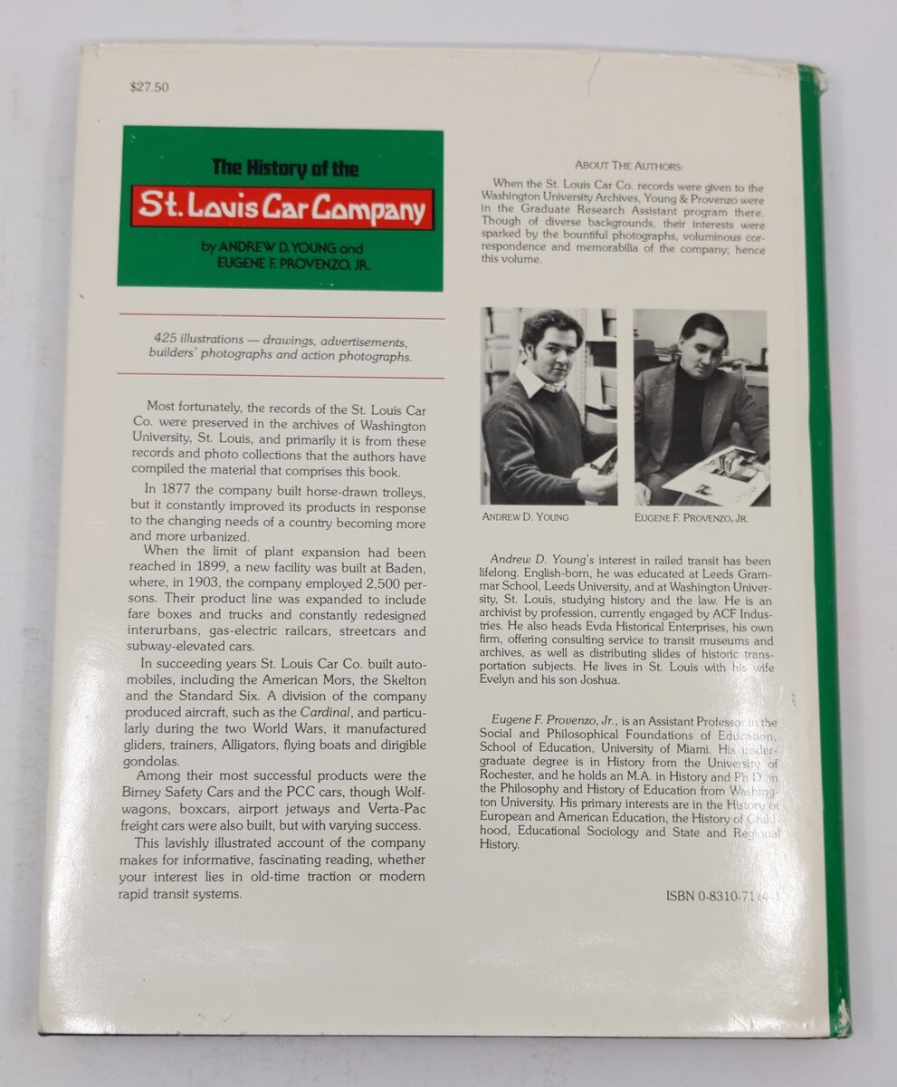 The History of the St. Louis Car Company Hardcover Book By Andrew D. Young VG