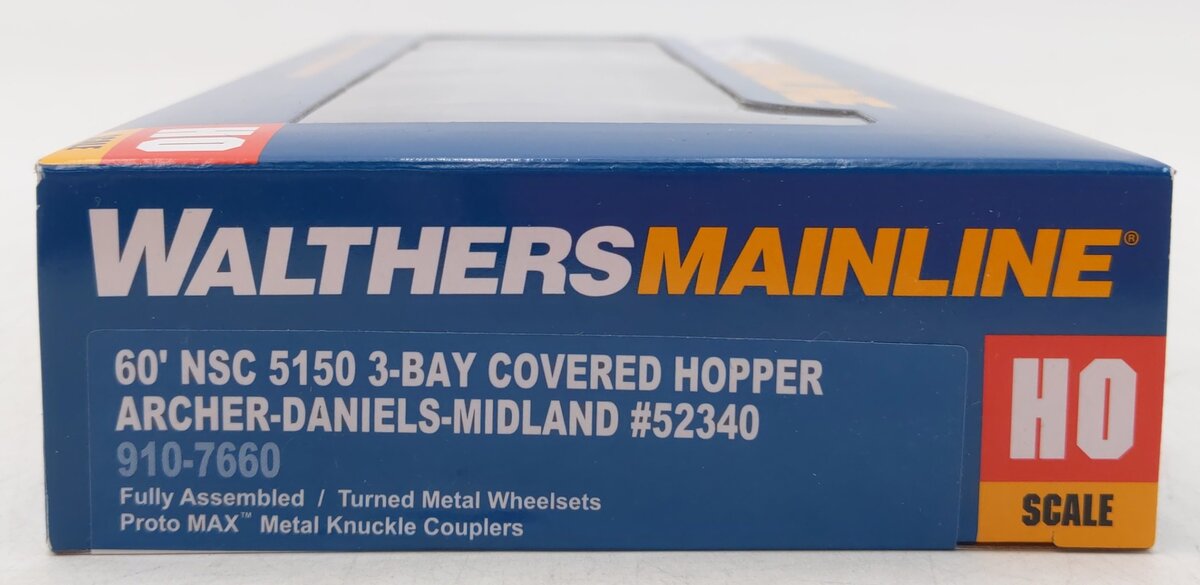 Walthers 910-7660 HO Scale ADMX 60' NSC 5150 3-Bay Covered Hopper #52340