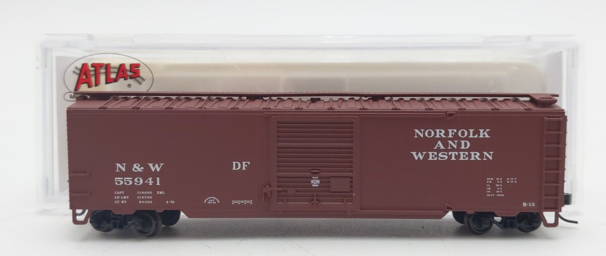 Atlas 50001598 N Scale Norfolk & Western 50' Single Door Boxcar #55941