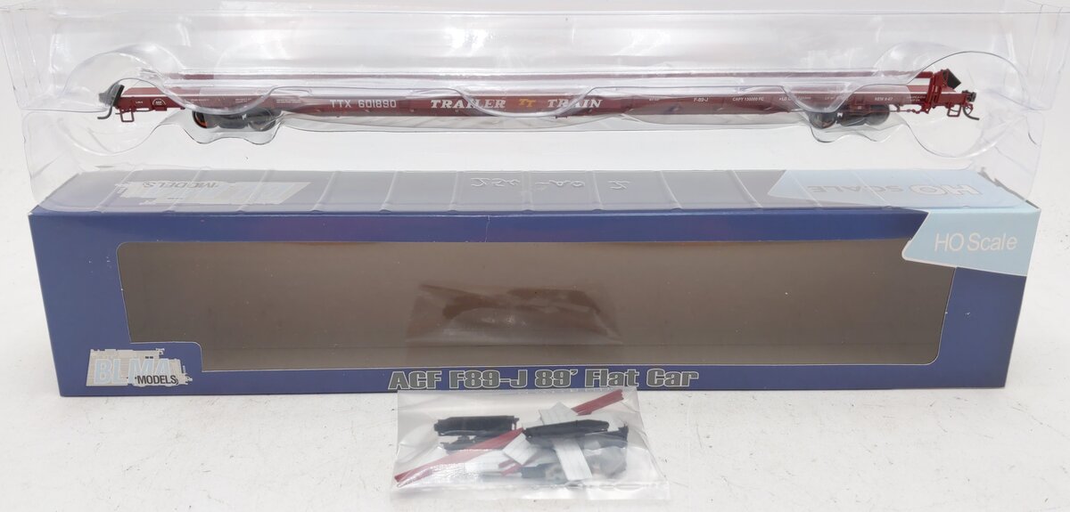 BLMA Models 51009 HO Scale TTX ACF F89-J 89' Flat Car #601890