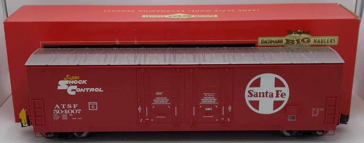 Bachmann 93551 G Santa Fe 53' Boxcar with Flashing EOT #504007 (Metal Wheels)