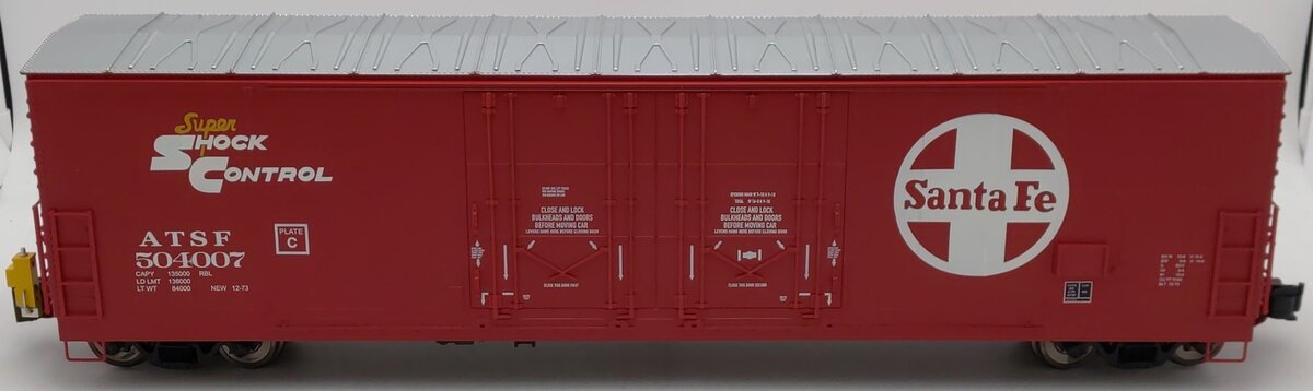 Bachmann 93551 G Santa Fe 53' Boxcar with Flashing EOT #504007 (Metal Wheels)