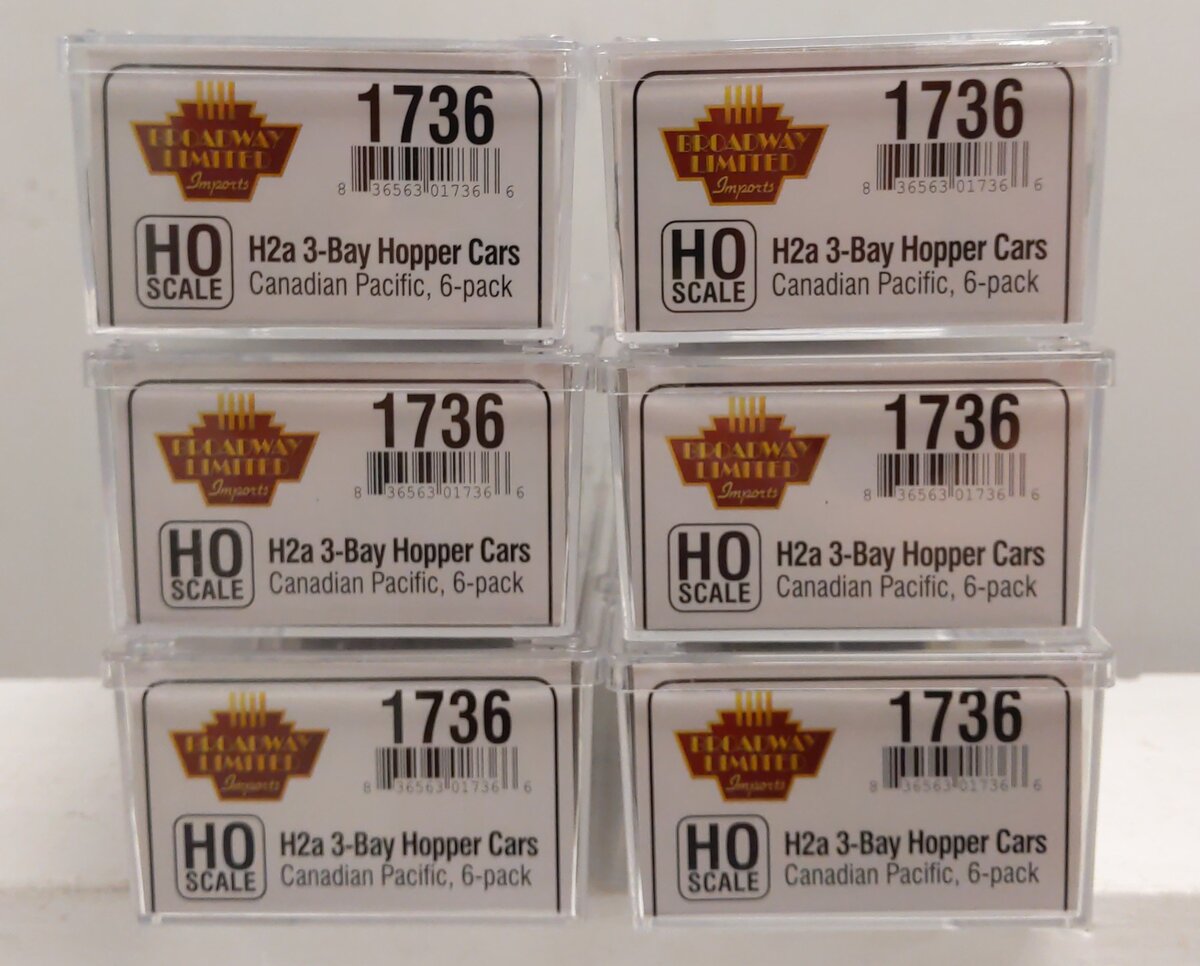 Broadway Limited 1736 HO Canadian Pacific Class H2a 3-Bay Hopper (6)