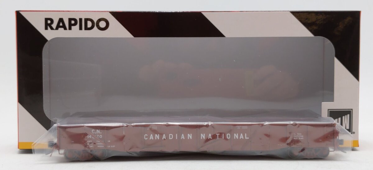 Rapido Trains 50011-3 HO Scale Canadian National 52'6" Mill Gondola #143120 NIB