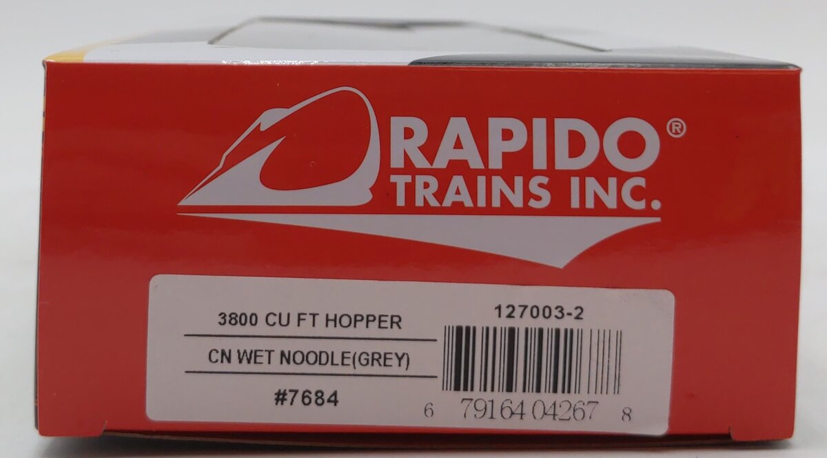 Rapido Trains 127003-2 HO Scale Canadian National 3800 Cu. Ft. Hopper #7684 NIB