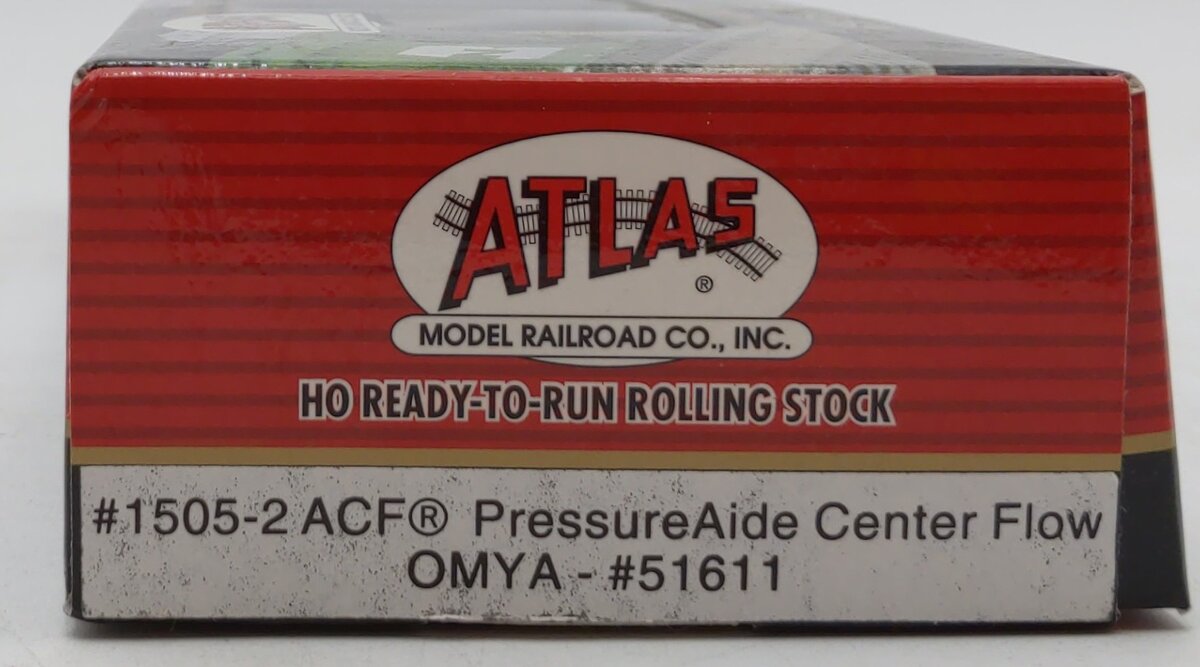 Atlas 1505-2 HO Scale OMYA ACF PressureAide Center Flow Hopper #51611 LN/Box