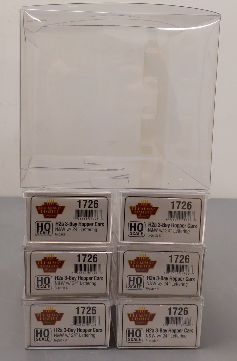 Broadway Limited 1726 HO Norfolk & Western Class H2a 3-Bay Hopper (6)