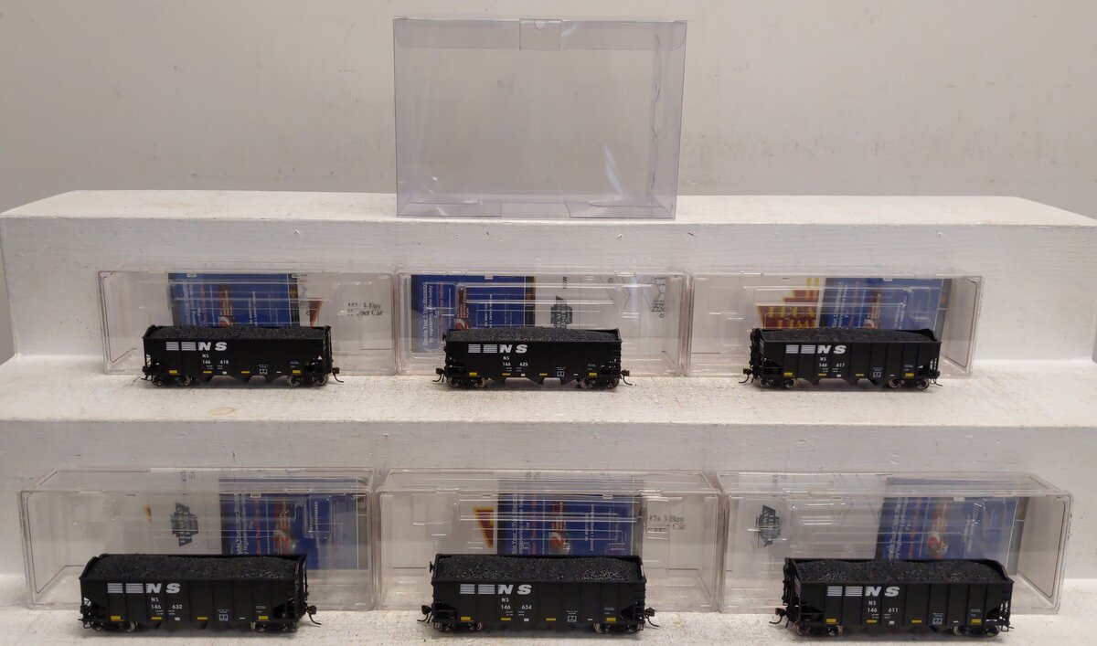 Broadway Limited 1614 HO Norfolk Southern H2a 3-Bay Hopper, AssembLed (6)