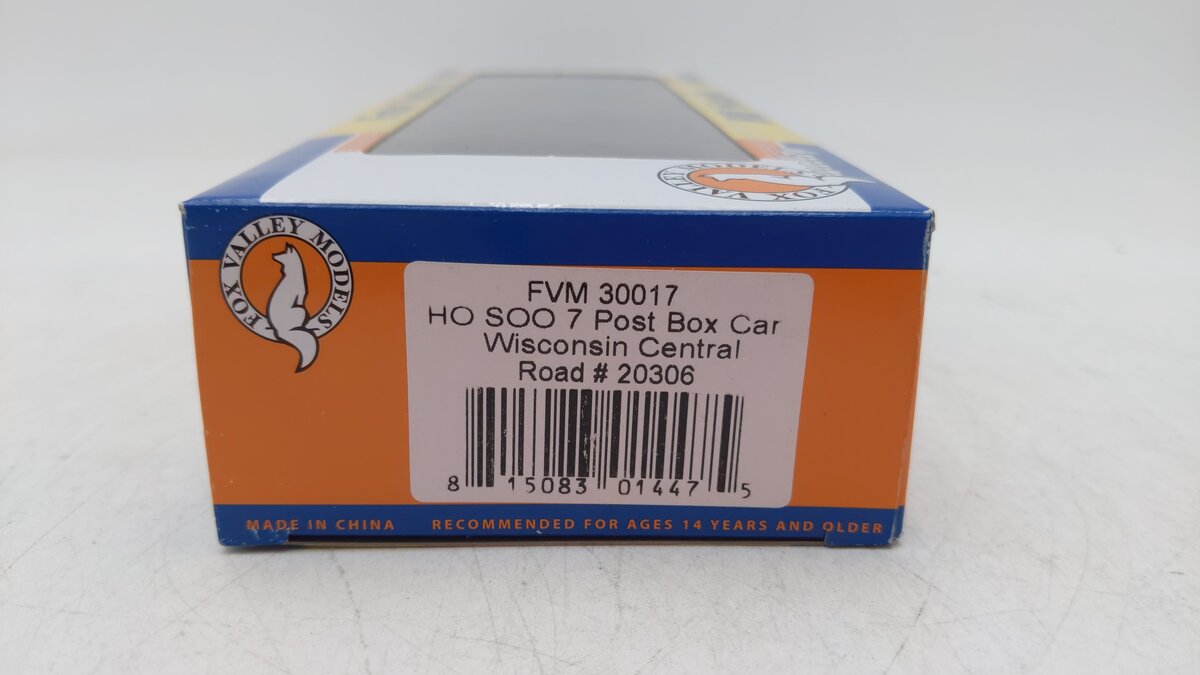 Fox Valley Models 30017 HO Wisconsin Central Boxcar #20306