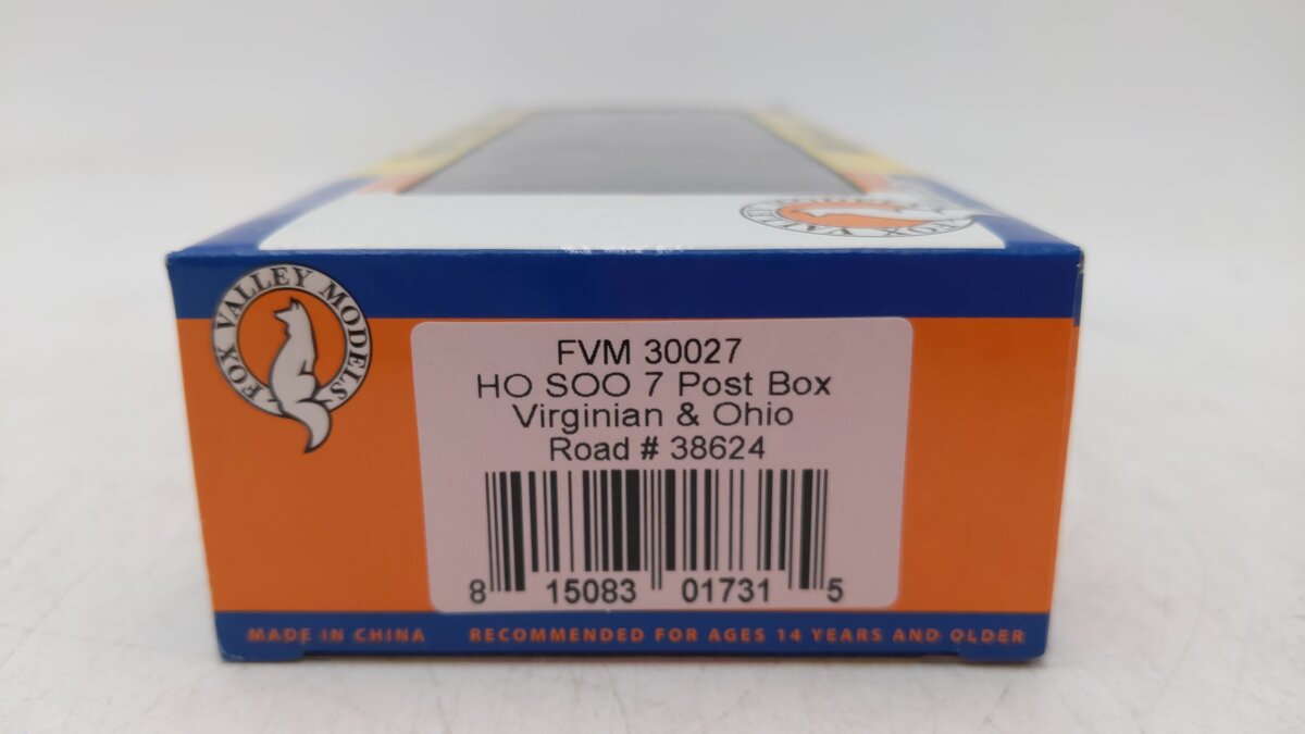 Fox Valley Models 30027 HO Virginian & Ohio Boxcar #38624