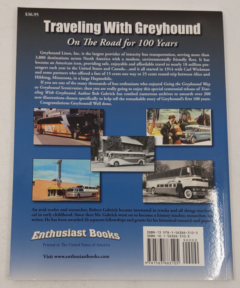 Traveling With Greyhound Paperback Book By Robert Gabrick EX