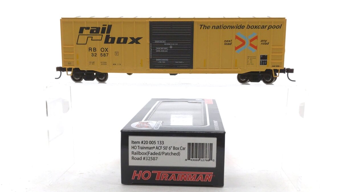 Atlas 20005133 HO Scale Railbox Trainman® ACF® 50' 6" Box Car #32587