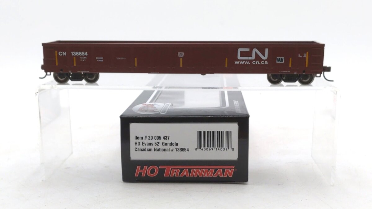 Atlas 20005437 HO Scale Canadian National Trainman® Evans 52'6" Gondola #136654