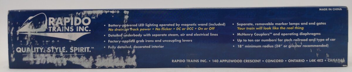 Rapido Trains 100023 HO Scale Canadian National Lightweight Voiture Coach #5476 MT/Box