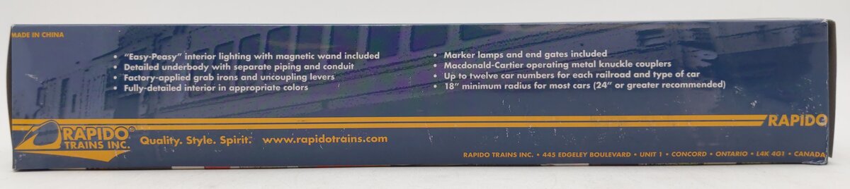 Rapido Trains 113076 HO Canadian National "Greening" 6-4-6 Sleeper #1166 NIB