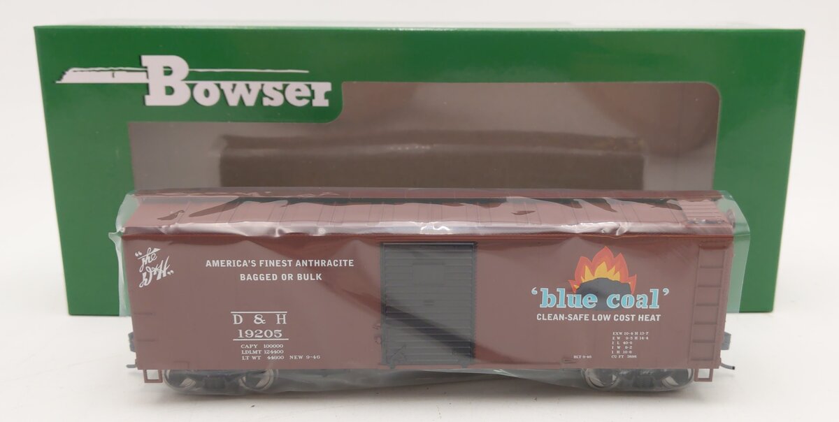 Bowser 42832 HO Blue Coal 40' Steel Side Box Car Ready-To-Run #19205