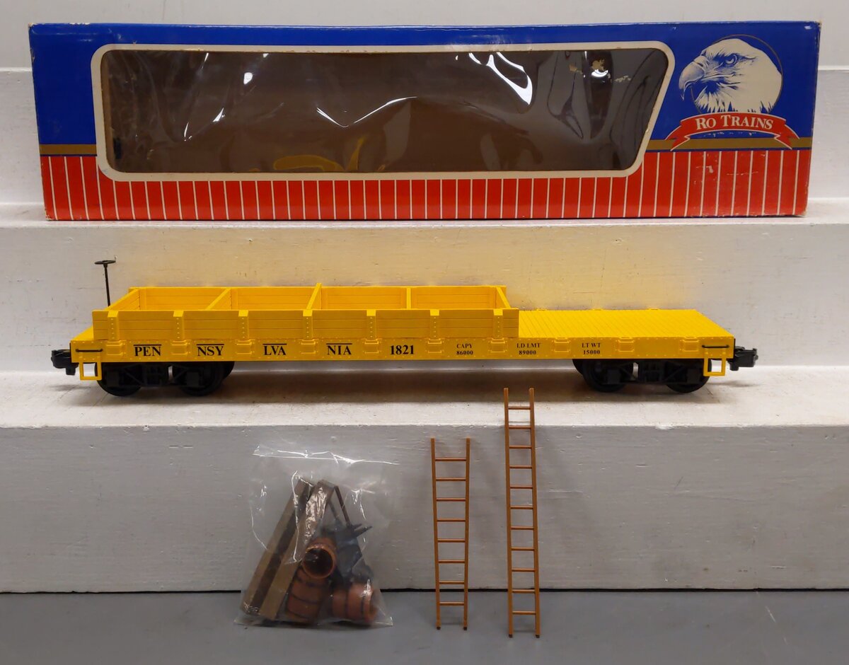 USA Trains R1821 G Scale Pennsylvania Flat Car with Load #1821
