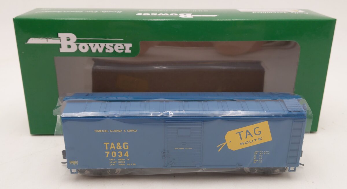 Bowser 42736 HO Scale TAG Route 40' Boxcar RTR Bit 4-47 Box Car #7034
