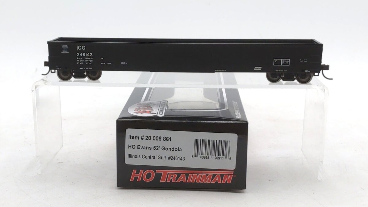 Atlas 20006861 HO Scale Illinois Central Gulf Evans 52' Gondola #246143