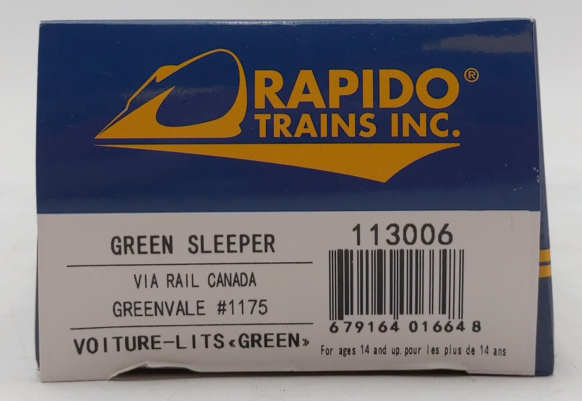 Rapido Trains 113006 HO Via Rail Canada 