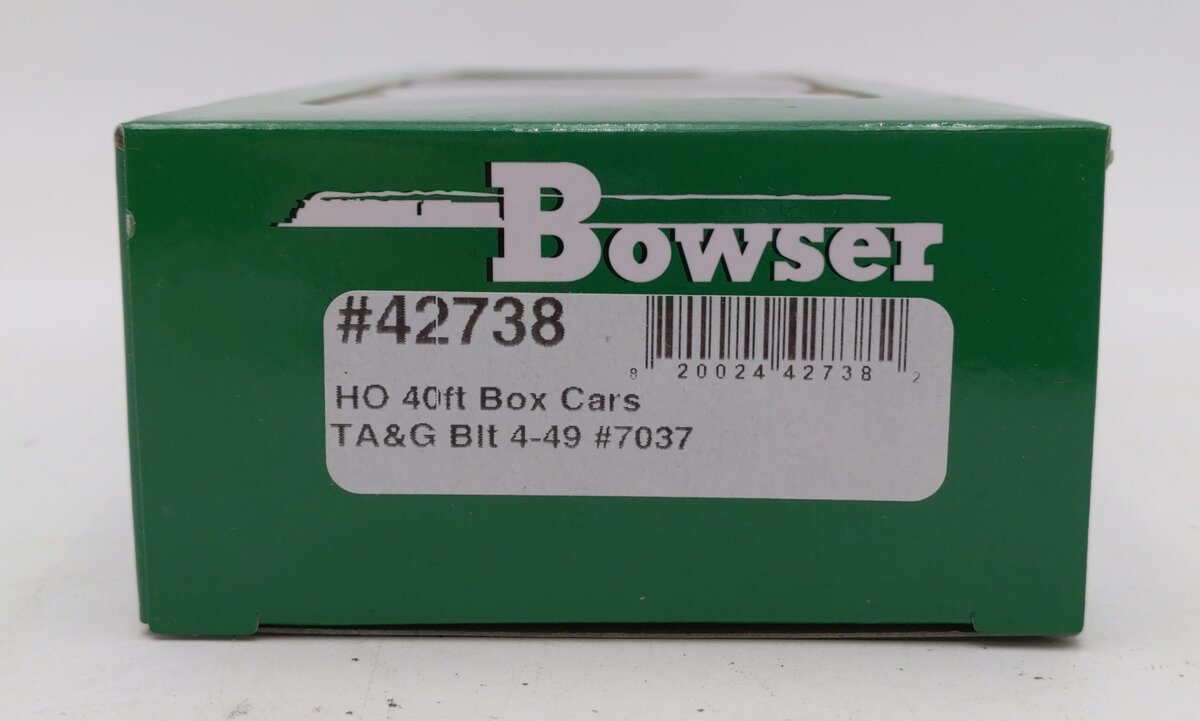 Bowser 42738 HO Scale TAG Route RTR 40' Bit 4-49 Boxcar #7037
