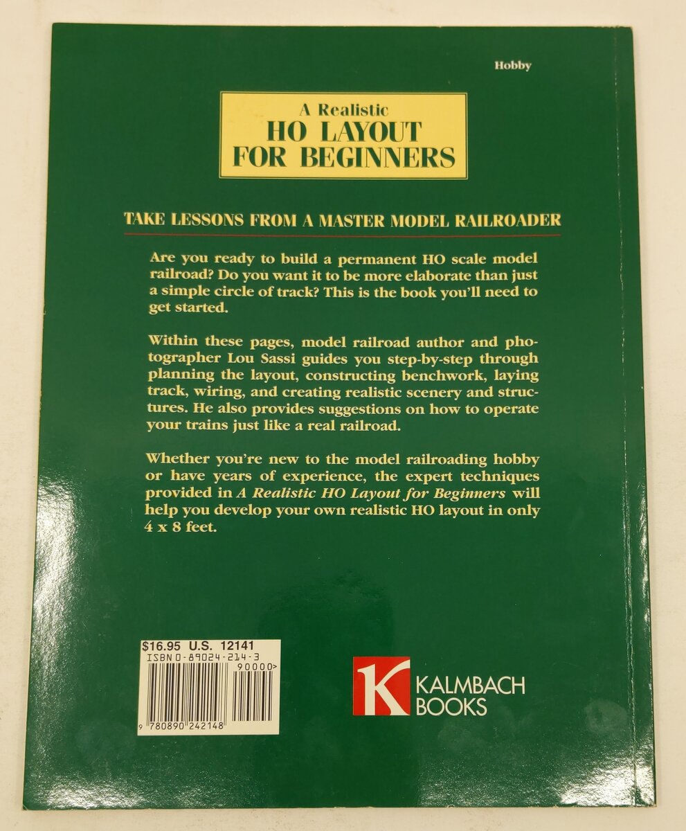 A Realistic Ho Layout for Beginners Paperback Book By Lou Sassi EX