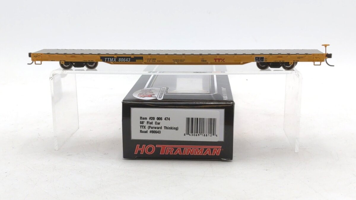 Atlas 20006474 HO TTX Forward Thinking TM 68' Flat Car #80643