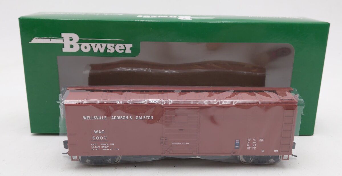 Bowser 42740 HO Scale WA&G "Louisville Slugger" 40' Box Car #8007