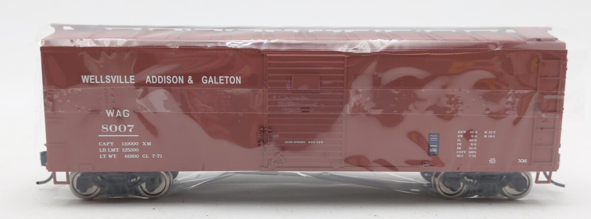 Bowser 42740 HO Scale WA&G "Louisville Slugger" 40' Box Car #8007