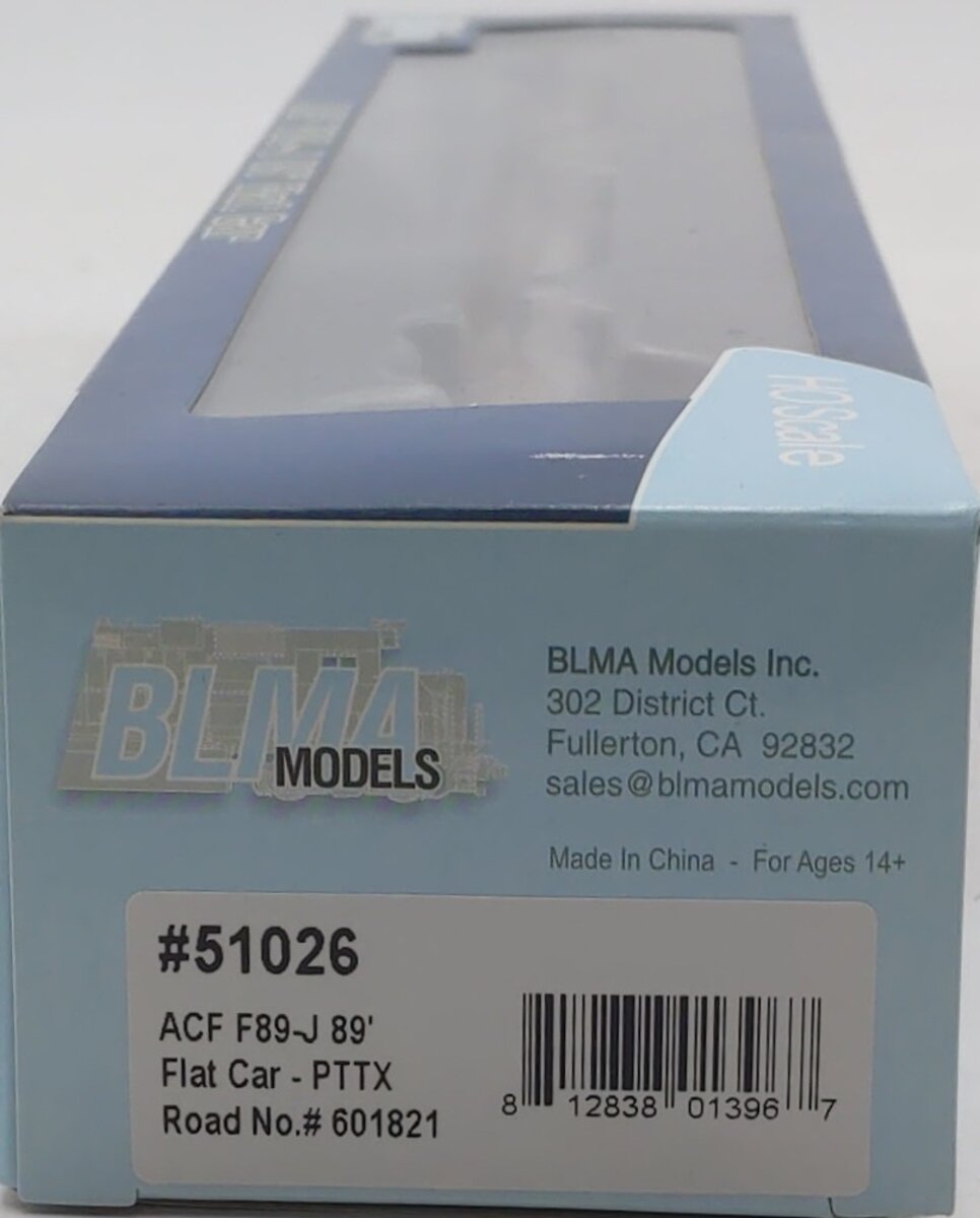 BLMA Models 51026 Ho ACF F89-J Flatcar PTTX #601821