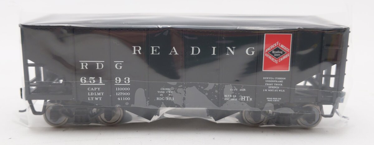 Bowser 43087 HO Reading Anthracite Class HTr 55 Ton Fishbelly Hopper Car #65193