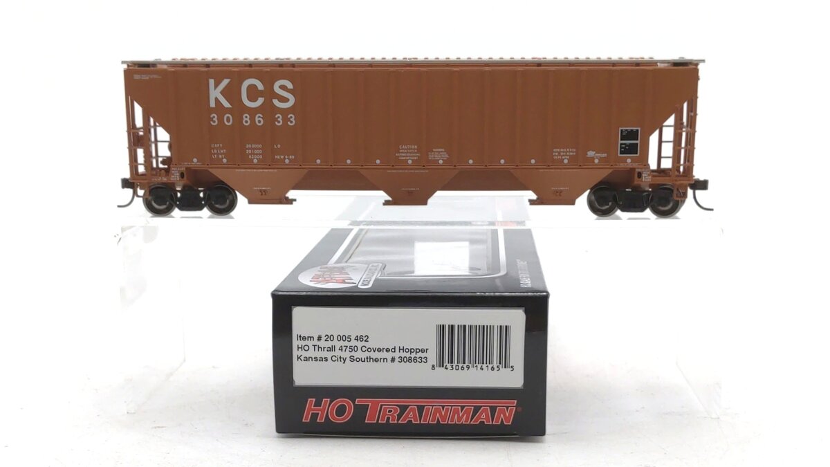 Atlas 20005462 HO Scale KCS Trainman Thrall 4750 Covered Hopper #308633
