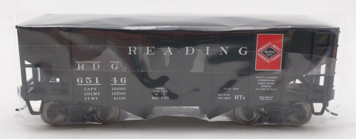Bowser 43086 HO Reading Anthracite Class HTr 55 Ton Fishbelly Hopper Car #65146