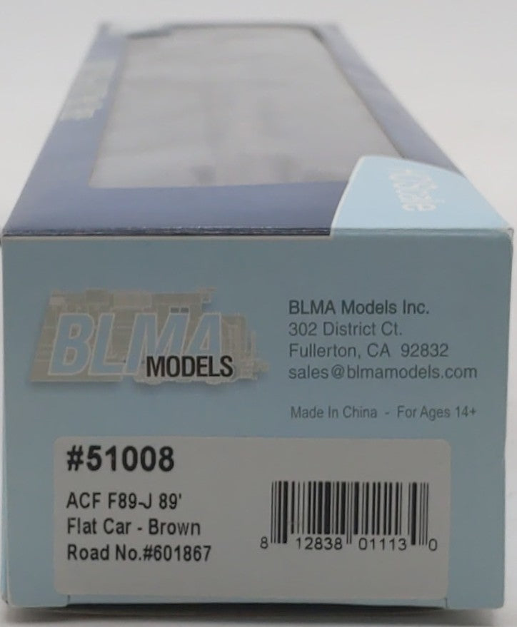BLMA Models 51008 HO ACF F89-J 89' FLAT TTX 601867