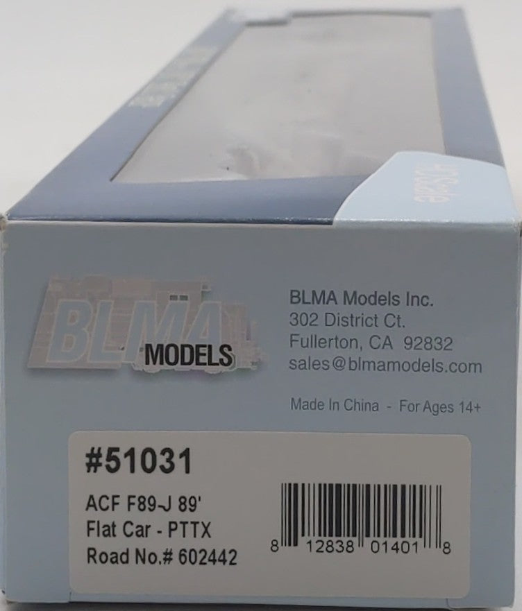 BLMA Models 51031 F89-J FlatCar PTTX #602442