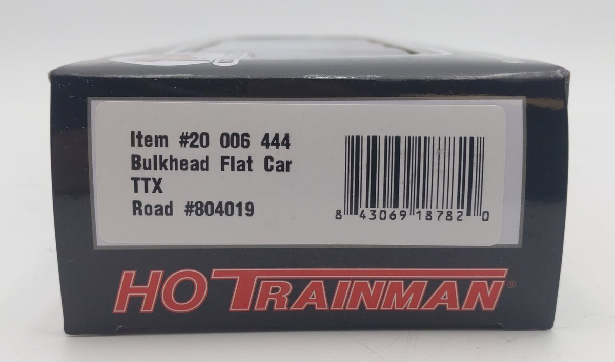 Atlas 20006444 HO TTX TM 68' Bulkhead Flat Car #804019