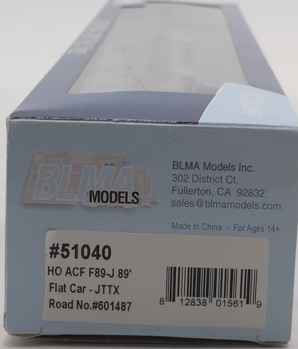 BLMA Models 51040 ACF F89-J 89' Flatcar w/Bulk/Pipe Riser Details #601487