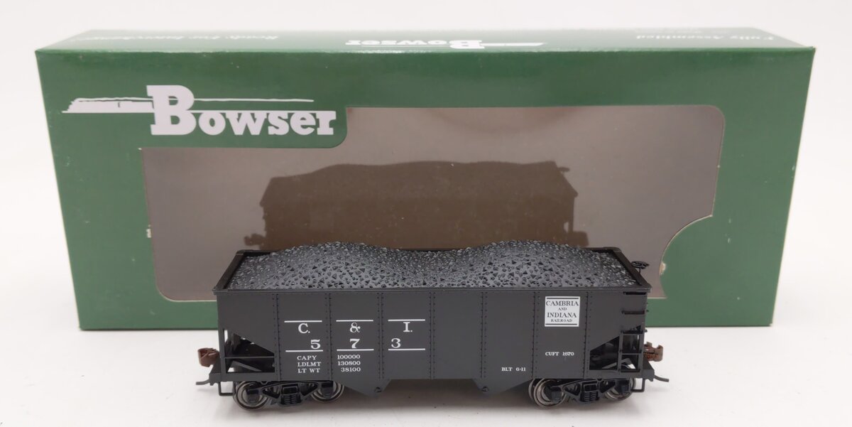 Bowser 41871 HO Cambria & Indiana GLa 2 Bay Hopper Car #573