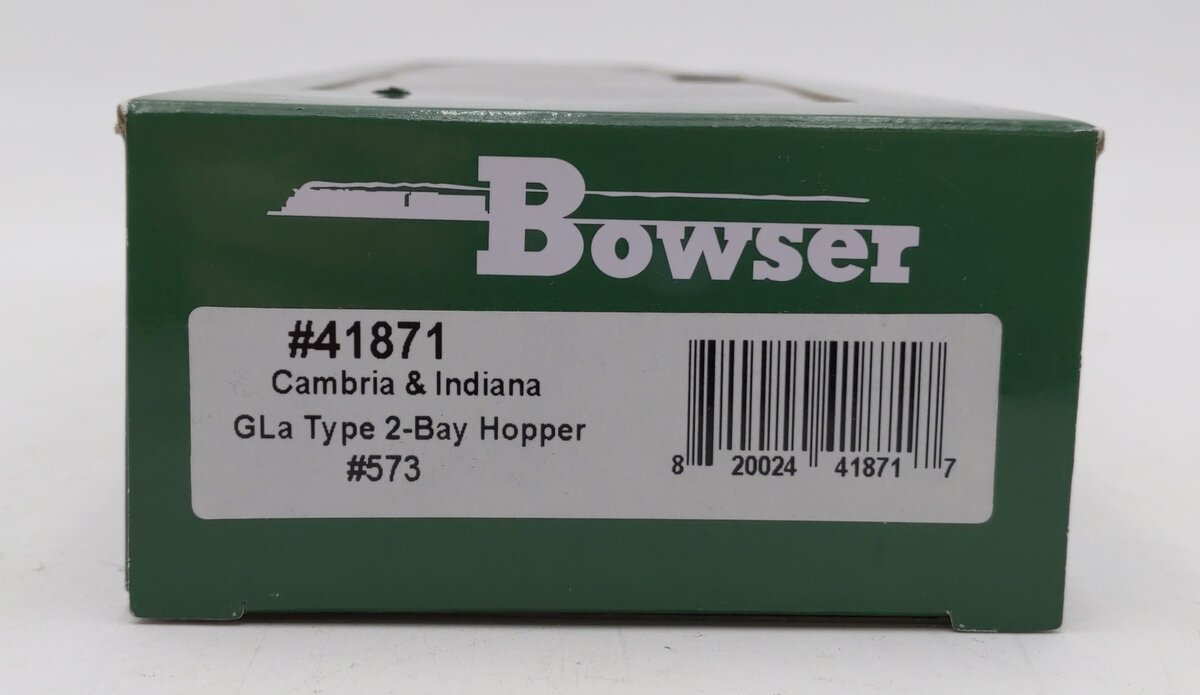 Bowser 41871 HO Cambria & Indiana GLa 2 Bay Hopper Car #573