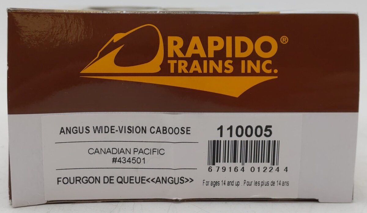 Rapido Trains 110005 HO Canadian Pacific Wide-Vision Caboose #434501